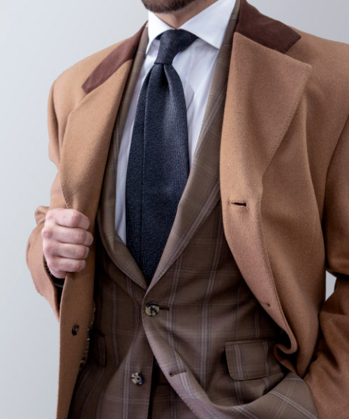 Custom Handmade Camel Topcoat